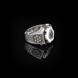 Turquoise Stone Men Silver Ring — image 3