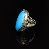 Turquoise Men's Ring with Oval Stone — image 5