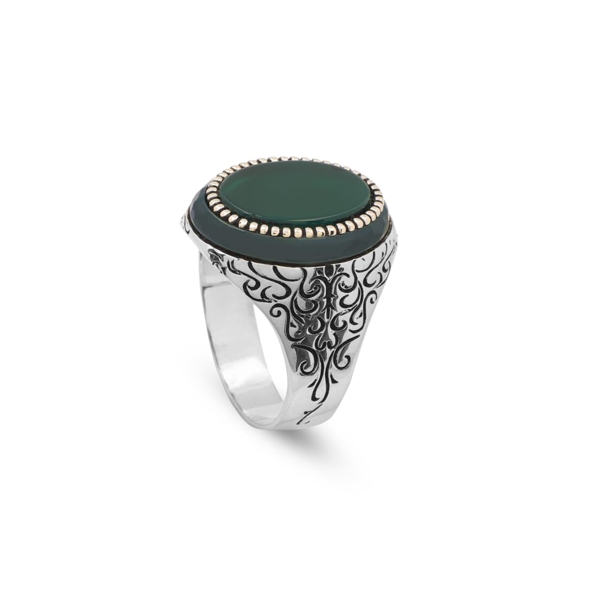 Jade Ring Signet Ring Pinky Ring Ottoman Vintage 925 Sterling Silver Ring Promise Ring for Him Engagement Ring Gemstone Ring Gift for Husband Handmade