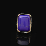 Lapis Lazuli Ring for Men - Handmade Ottoman Style Gemstone Ring with 925 Sterling Silver and Silver Polishing Cloth Gift — image 3