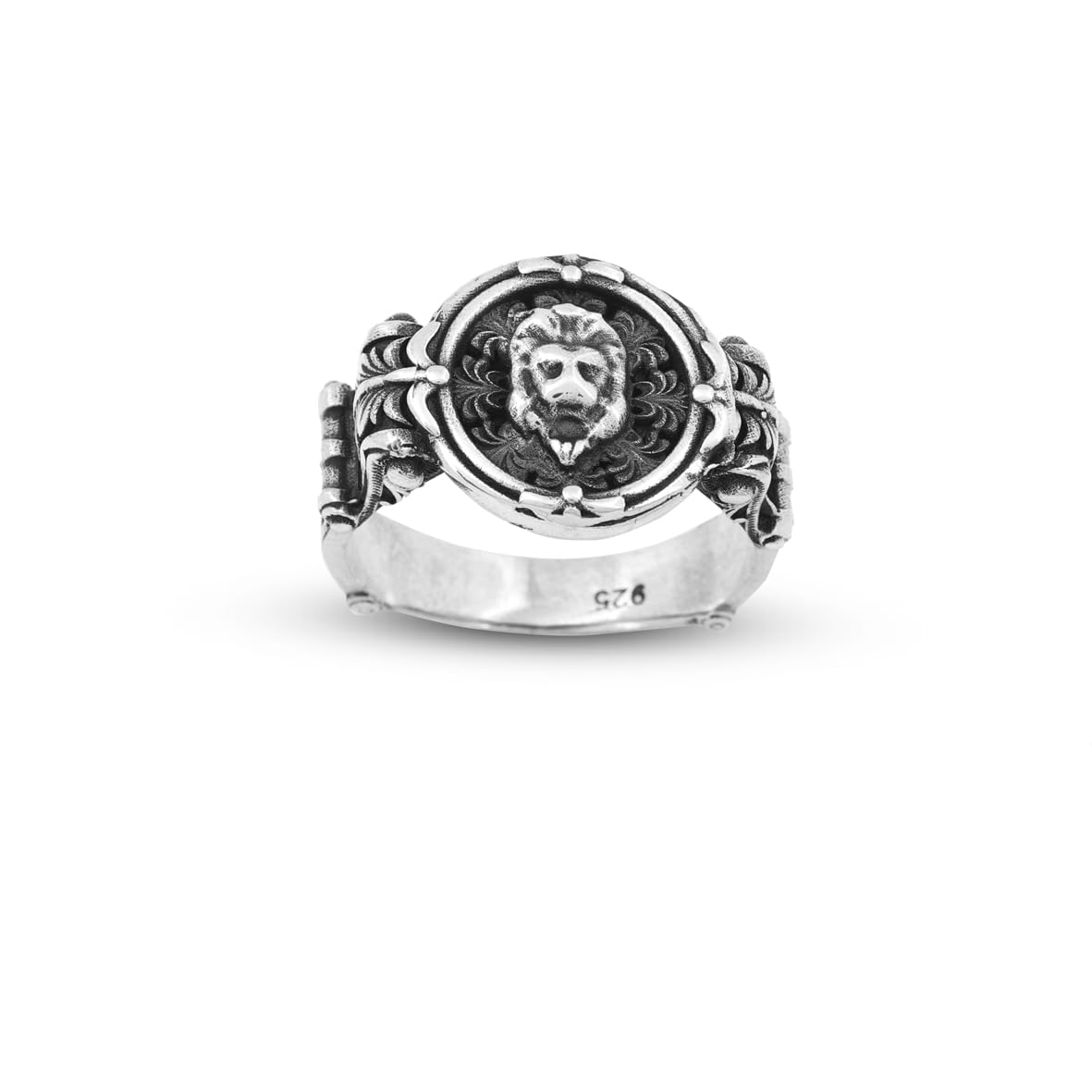 Lion Ring Silver Signet Ring Animal Gothic Ring Statement Ring Vintage Ring Pinky Ring Sterling Silver Ring Gift for Him Handmade