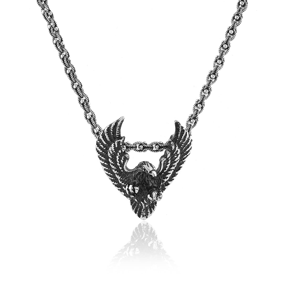 925K Sterling Silver Eagle Necklace