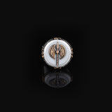 Mother of Pearl Gemstone Handmade Mens Ring — image 2