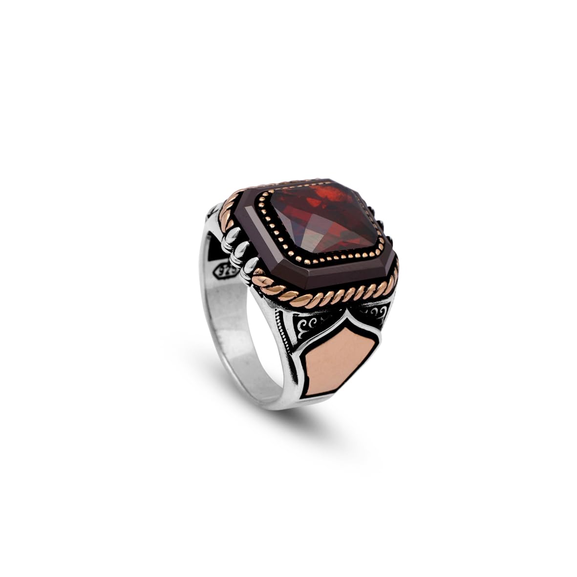 Handmade Garnet Claw Ring