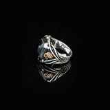 Eagle Emerald Ring - Vintage Mens Gemstone Ring — image 5