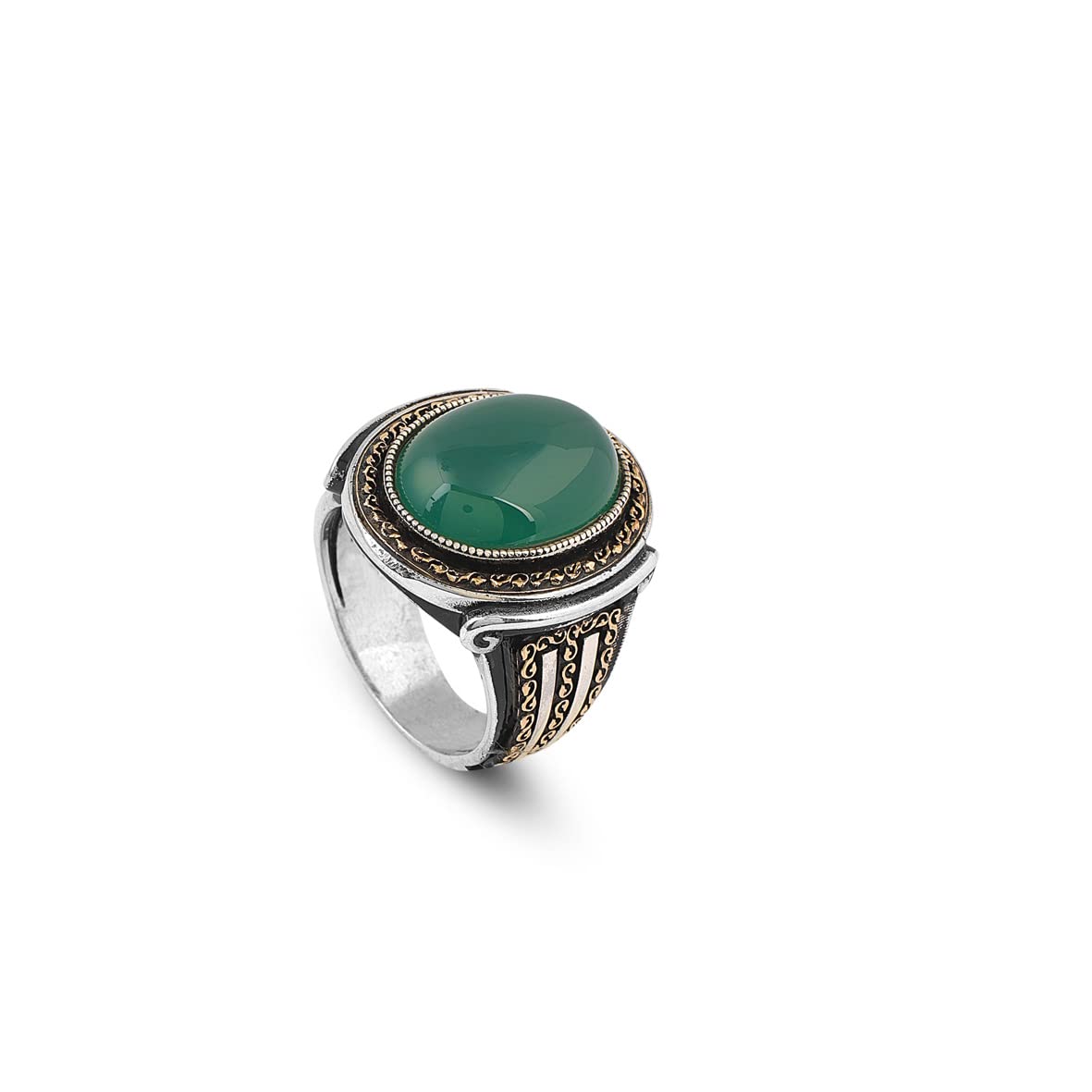 925K Sterling Silver Jade Ring