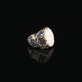 Vintage Mother of Pearl Ring for Men – Oval Gemstone — image 4