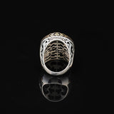 Onyx Ring, Oval Stone, Large Ring, Gemstone Ring, Ottoman, Men Vintage, Handmade, 925 Sterling Silver Rings for Men, Silver Polishing Cloth — image 6