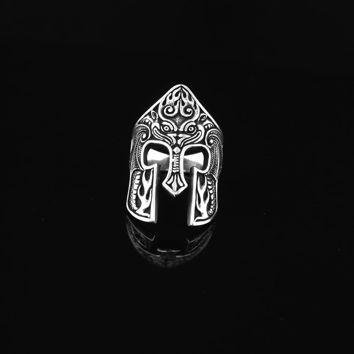 Spartan Army in War Handmade Sterling Silver Men Ring