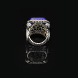 Lapis Lazuli Ring for Men - Handmade Ottoman Style Gemstone Ring with 925 Sterling Silver and Silver Polishing Cloth Gift — image 6