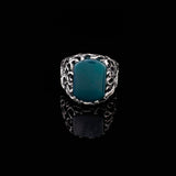Handmade Jade Ring for Men - 925 Sterling Silver Gemstone Men's Jewelry with Ring and Silver Polishing Cloth Gift — image 2