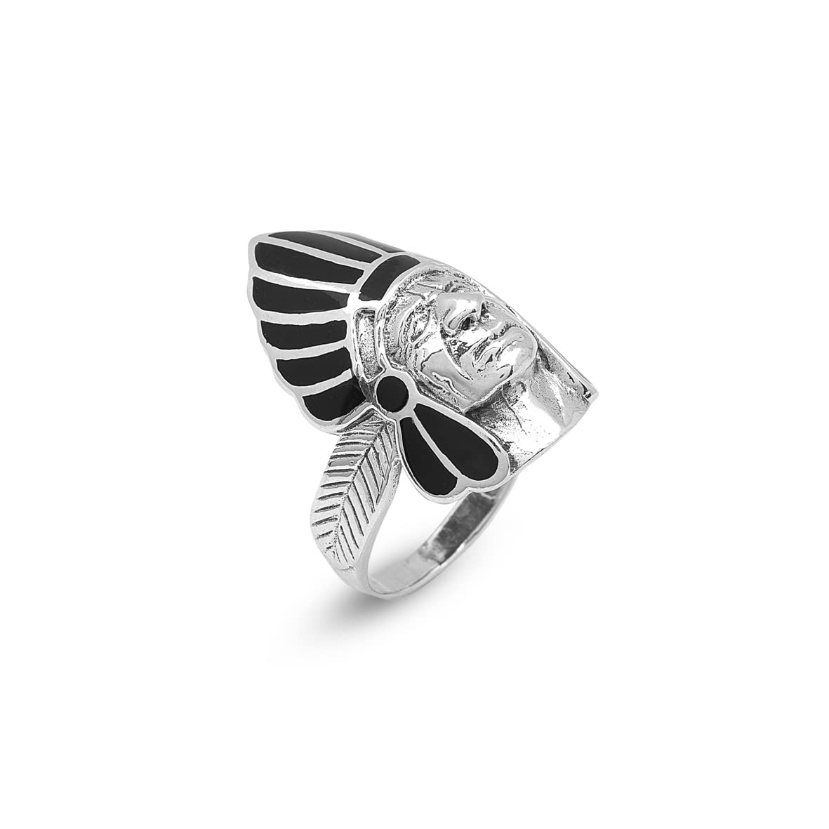 American Indian Chief Handmade Silver Men Ring