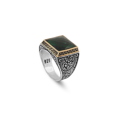 925K Sterling Silver Jade Ring