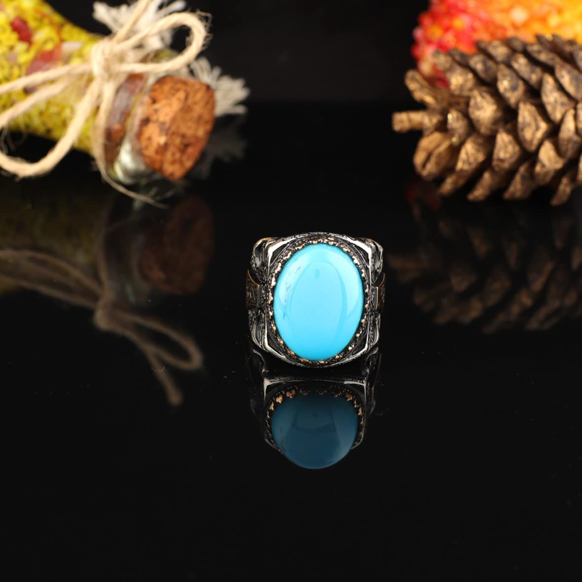 Men Blue Stone Ring