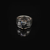 Handmade Onyx Gemstone Square Stone Pinky Ring for Men Vintage 925 Sterling Silver — image 3