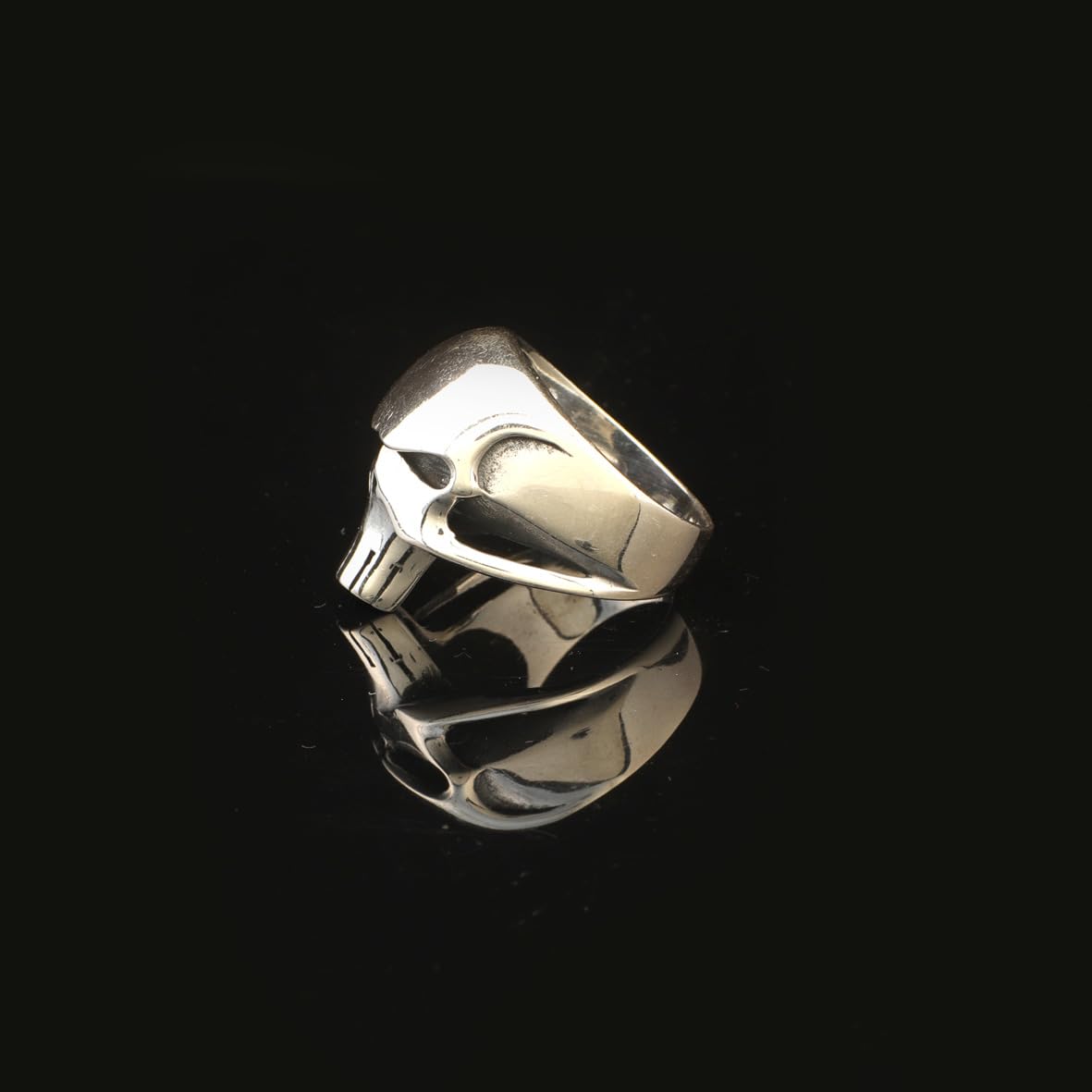 Skull Ring Gothic Ring Silver Signet Ring Statement Ring Vintage Ring Pinky Ring Sterling Silver Ring Gift for Him Handmade