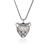 Men's Sterling Silver Leopard Necklace - Animal Pendant - Complete with Men's Silver Chain - Birthday Gifts — image 1