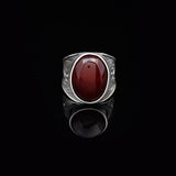 Handmade Carnelian Virgin Mary Signet Ring — image 3