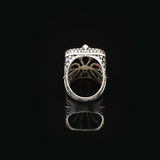 Vintage Large Citrine Ring for Men - 925 Sterling Silver Turkish Handmade Polished Engagement Ring with Silver Polishing Cloth Gift — image 6