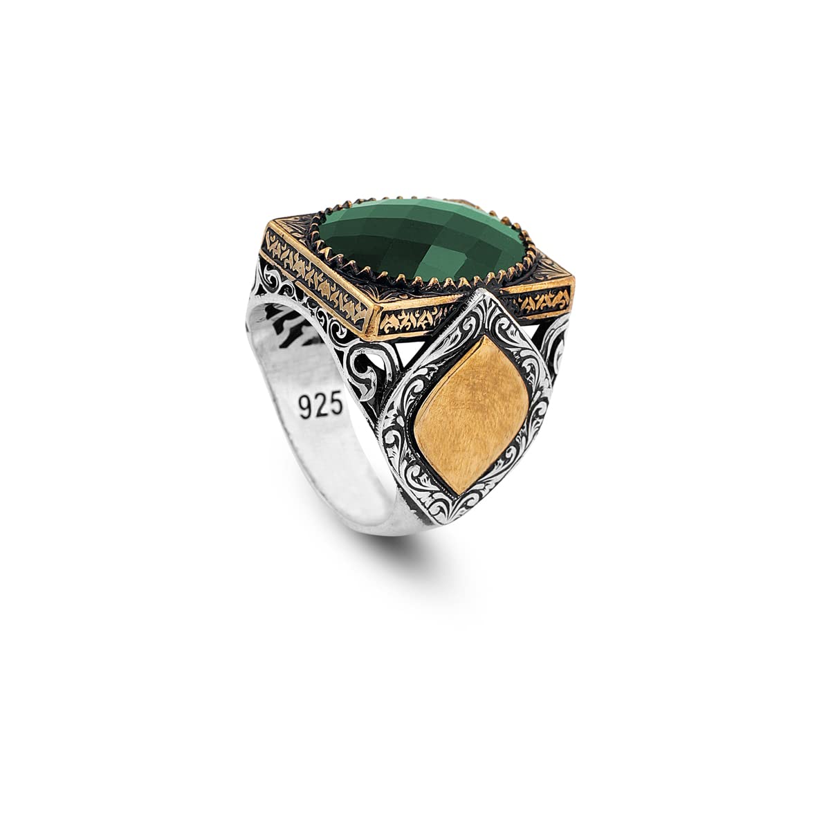 925K Sterling Silver Jade Ring