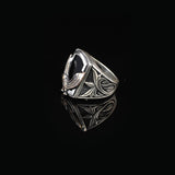 Handmade Onyx Gemstone Eagle Ring for Men Vintage 925 Sterling Silver — image 5