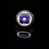 Lapis Lazuli Ring with Micro Sapphire: Vintage Handmade 925 Sterling Silver Men's Gemstone Ring with Silver Polishing Cloth Gift — image 2