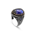 Blue Tiger Eye Ring for Men — image 1