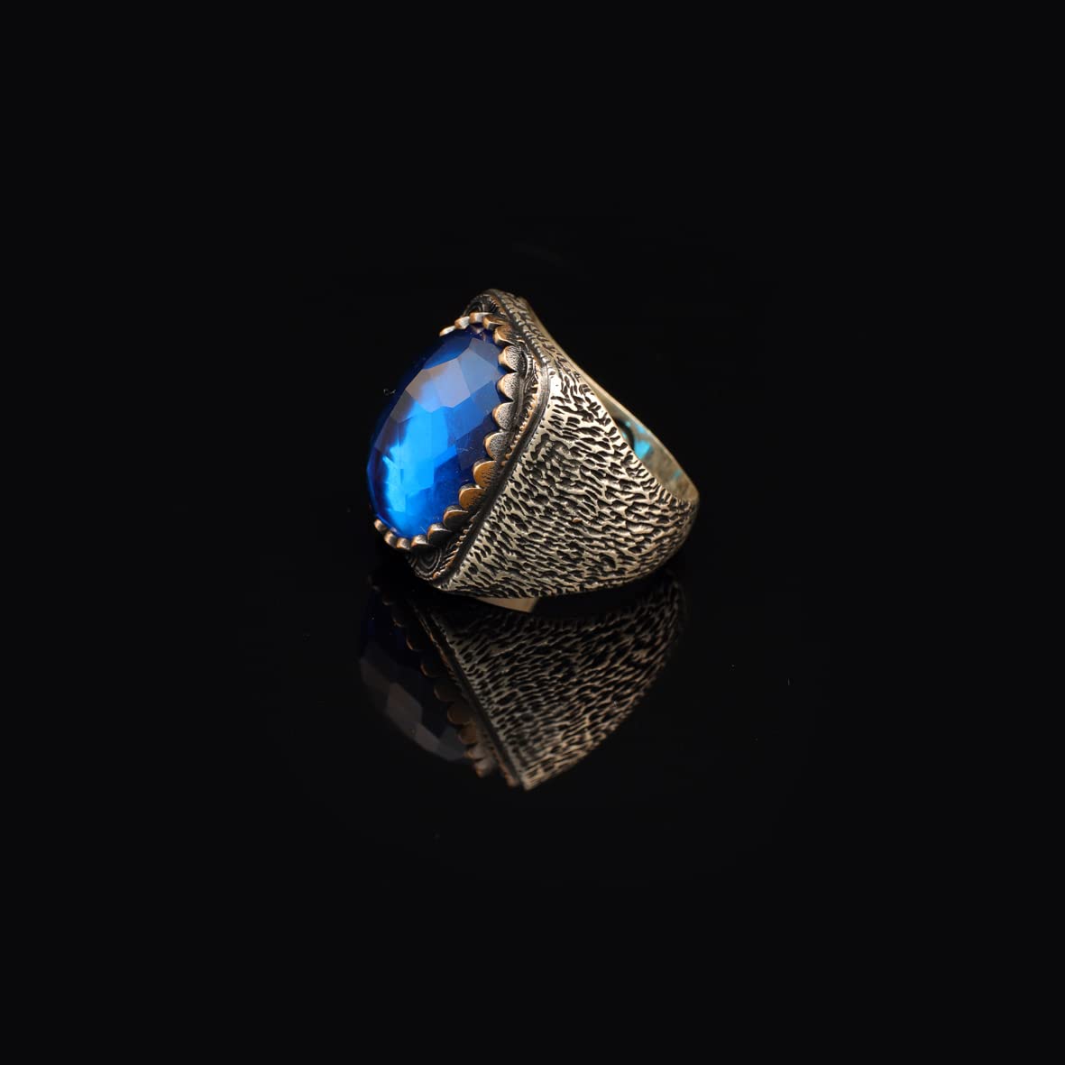 Blue Sapphire Ring Mens