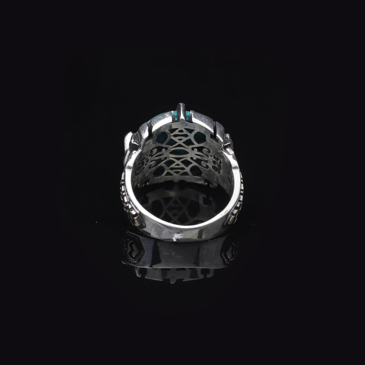 925 Sterling Silver Rings for Men - Malachite Men's Ring