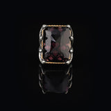 Amethyst Claw Ring - Chunky Sterling Silver Gemstone Ring — image 3