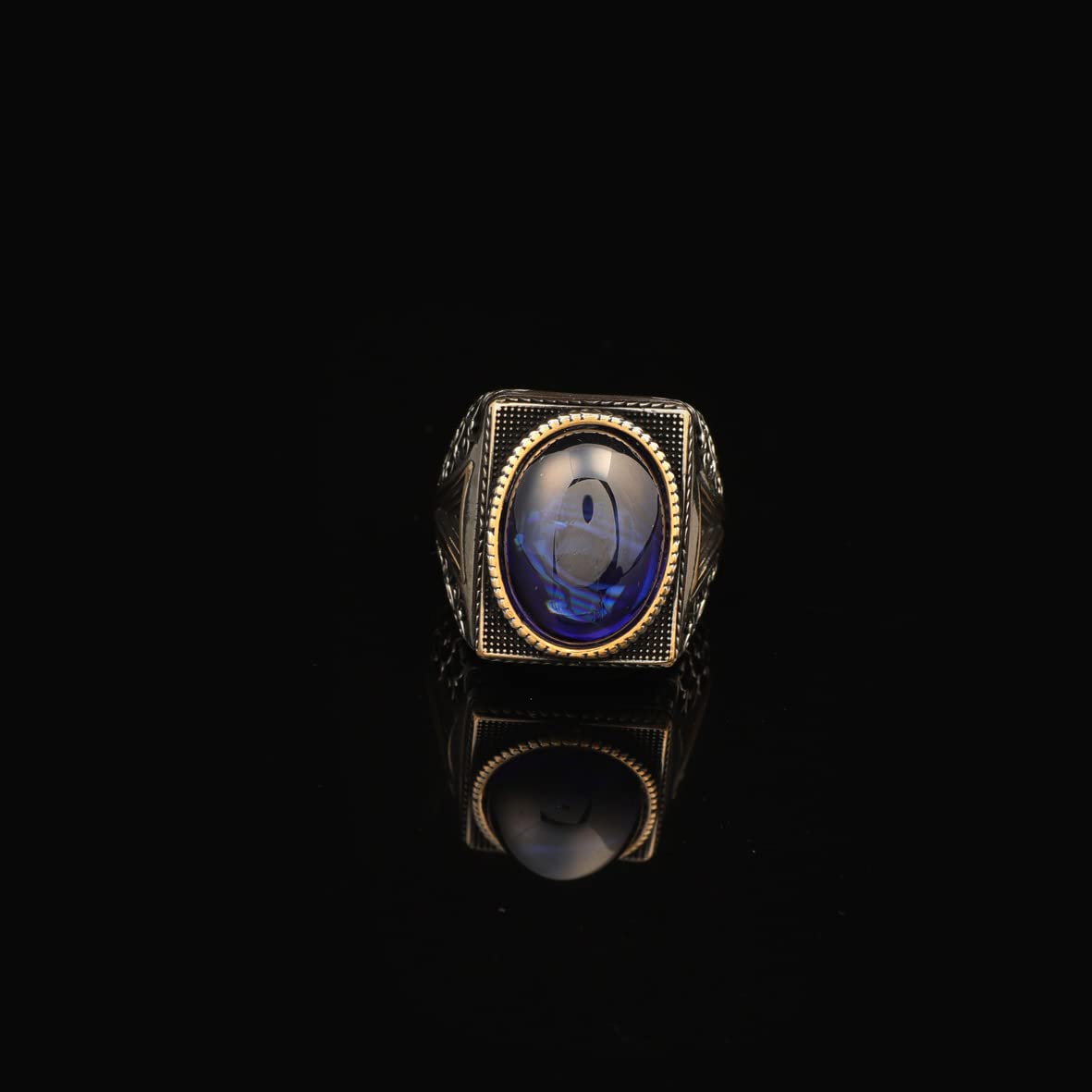 Blue Sapphire Ring Mens