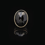 Handmade Black Onyx Ring for Men – Large Oval Stone in Vintage 925 Sterling Silver — image 3