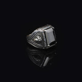 925 Sterling Silver Men's Black Onyx Lion Ring - "Black Onyx Lion Ring for Men - 925 Sterling Silver Black Onyx Gemstone - Birthday Gifts — image 3