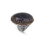 Handmade Yemen Agate Ring Ottoman Style – Large Statement Vintage Gemstone Ring for Men — image 1