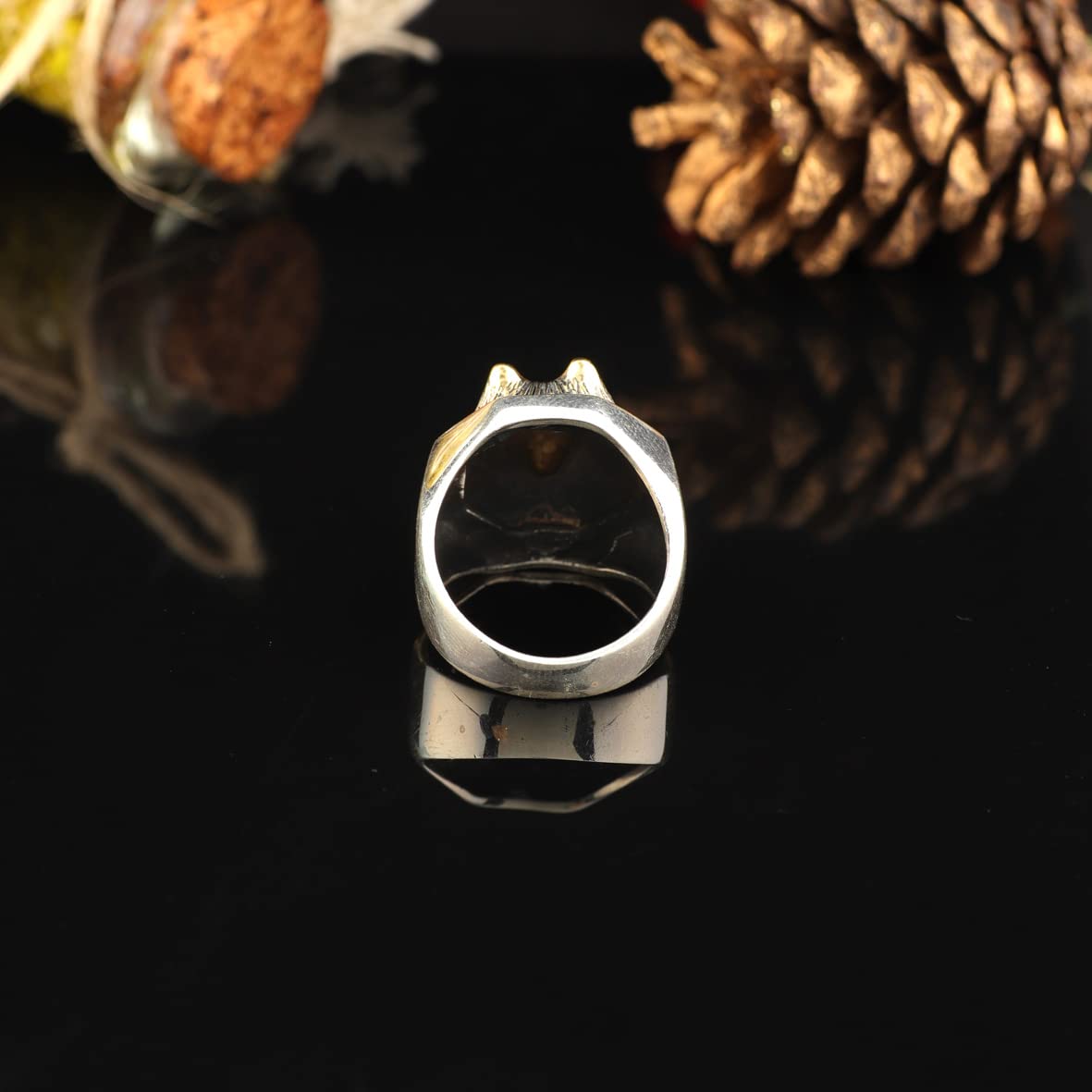 925K Sterling Silver Wolf Ring
