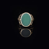 Jade Ring Gemstone Ring Ottoman Statement Ring Vintage Ring Sterling Silver Ring Pinky Ring Silver Signet Ring Gift for Him Handmade — image 3