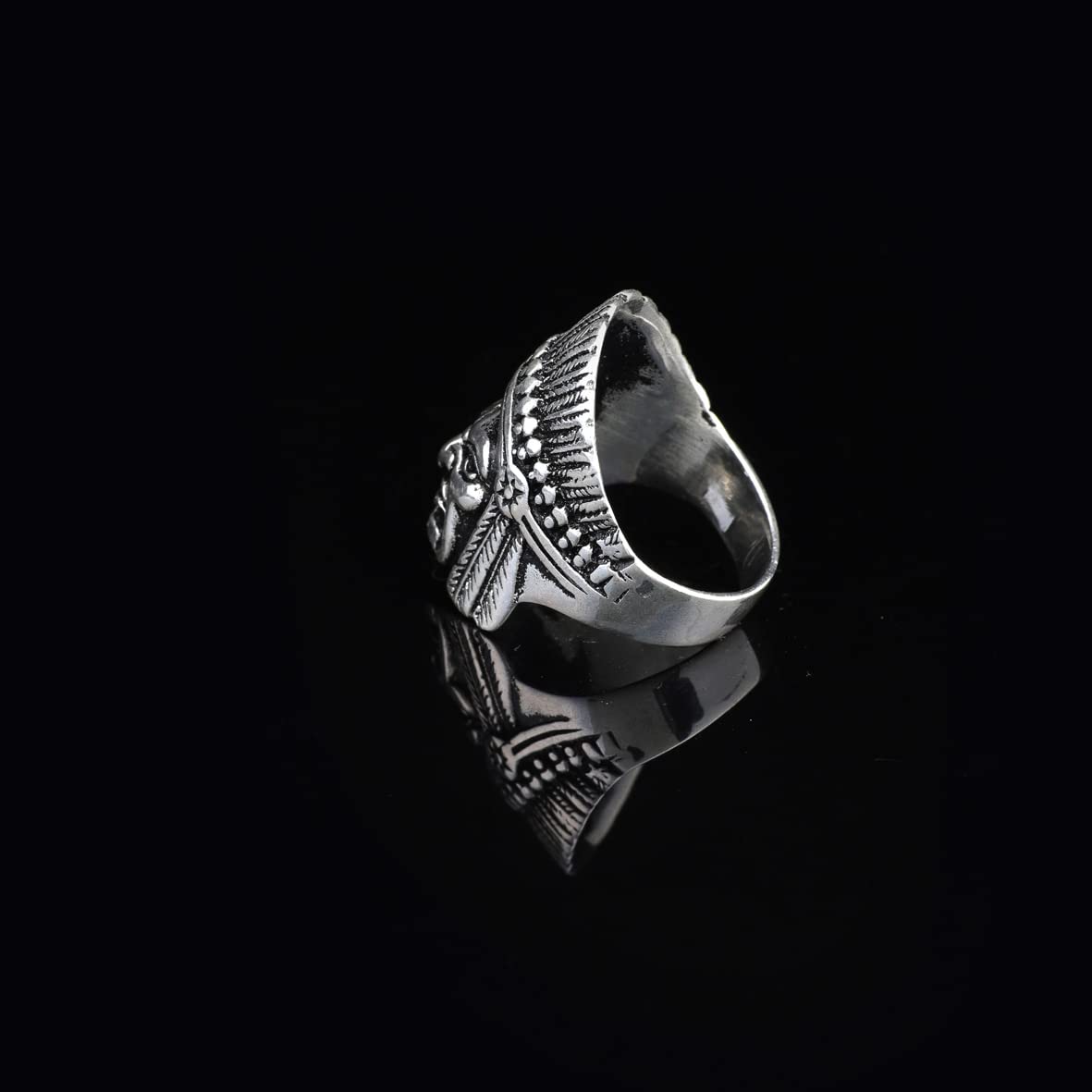 American Indian Chief Handmade Silver Men Ring