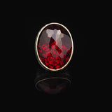 Vintage 925 Sterling Silver Garnet Ring for Men — image 3