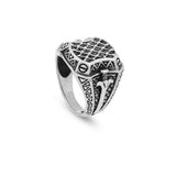 Sword Signet Ring Gothic Ring Statement Ring Vintage Ring Pinky Ring Sterling Silver Gift for Him Jewelry — image 1