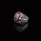 Men Handmade Carnelian Stone Ring — image 4