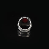 Handmade Carnelian Gemstone Eagle Large Ring for Men Vintage 925 Sterling Silver — image 6