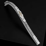 Made to Order Vintage Bracelet – Handmade Sterling Silver Chain Bracelet for Men – Hand-Engraved Gothic Style — image 2