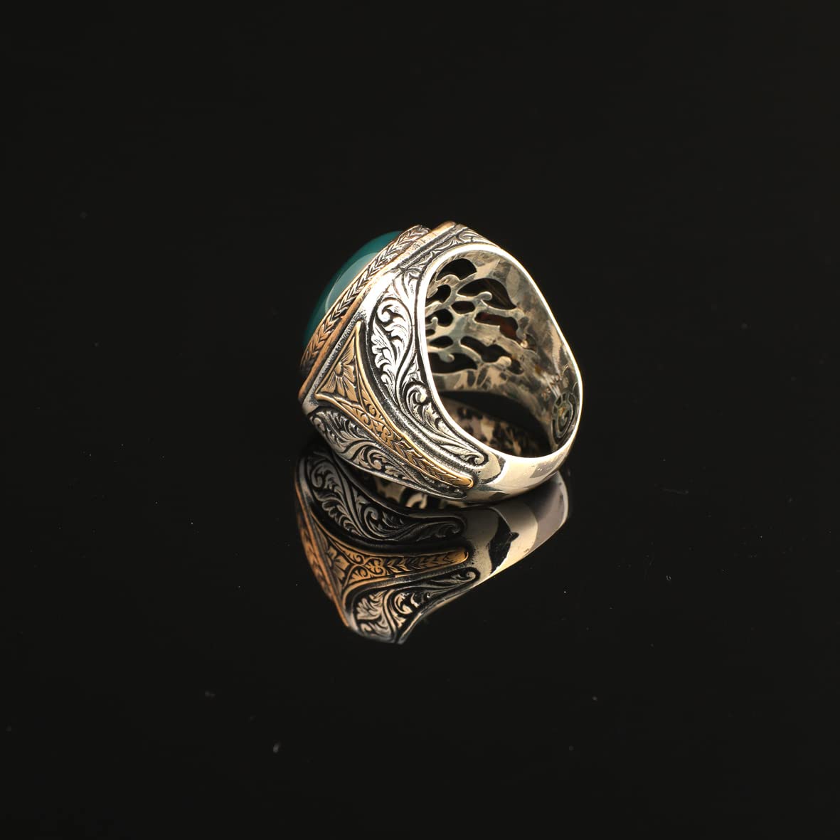 925K Sterling Silver Jade Ring