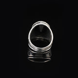 Handmade Onyx Gemstone Oval Stone Engagement Ring for Men Vintage 925 Sterling Silver — image 6