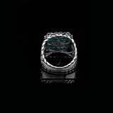 Handmade 925 Sterling Silver Jade Ring in Ottoman Style - Gemstone Men's Jewelry with Ring and Silver Polishing Cloth Gift — image 4