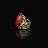 Men Handmade Carnelian Stone Ring — image 4