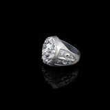 Handmade 925 Sterling Silver 3D Lion Signet Oxidized Ring - Men's Jewelry with Silver Polishing Cloth Gift — image 3