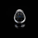 "Handmade Vintage Men's Ring with 925 Sterling Silver and Gemstone - Unique Jewelry Piece - Ring with Silver Polishing Cloth Gift — image 5