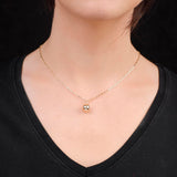 Sterling Silver Necklace featuring Ball Bead Charm in Cute Necklace - Gold Plated Necklace with Ball Bead Charm for Aesthetic Jewelry - Birthday Gifts for Women — image 3