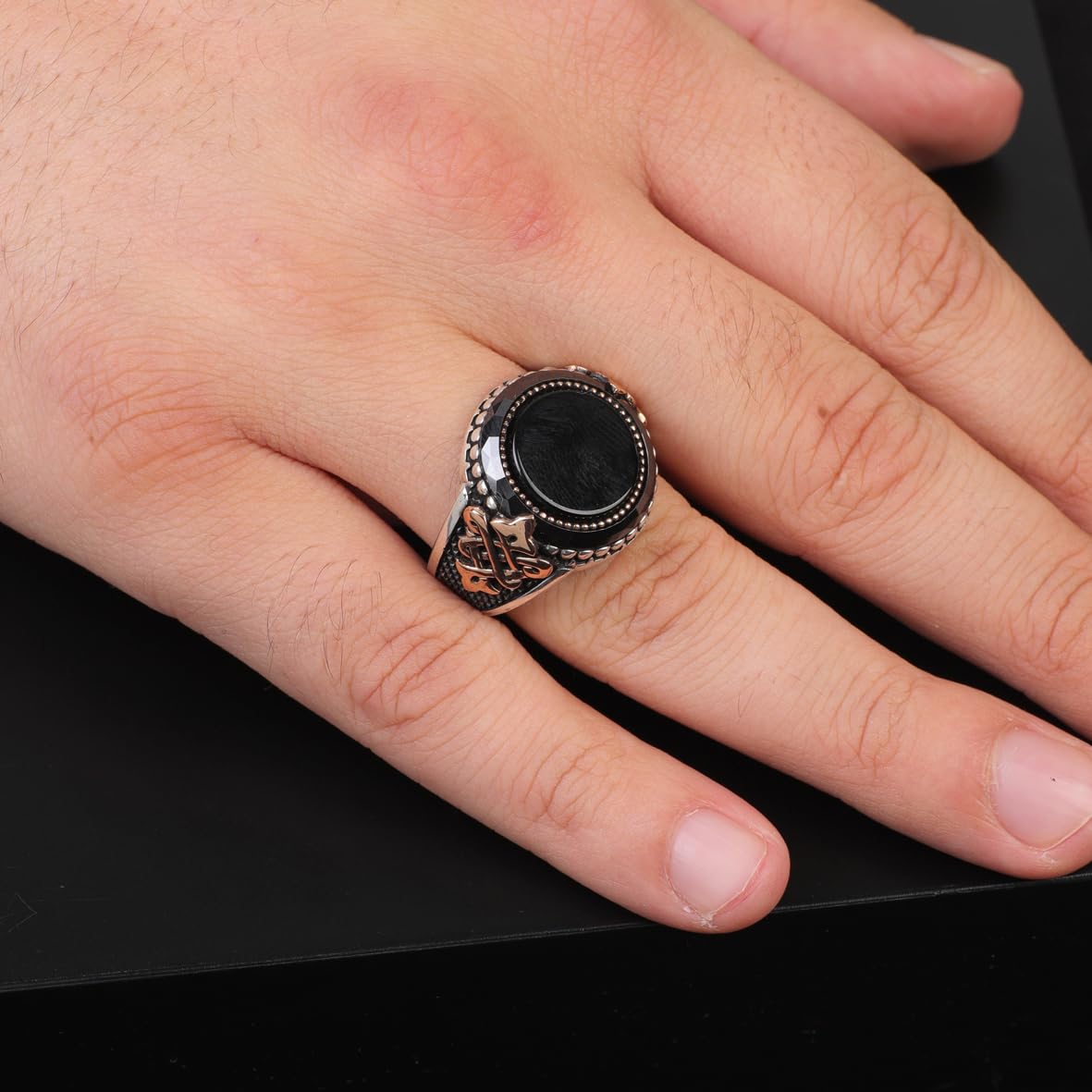 Men’s Black Onyx Sterling Silver Ring